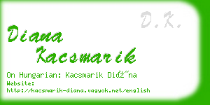 diana kacsmarik business card